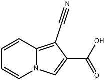 2-Indolizinecarboxylic acid, 1-cyano- Struktur