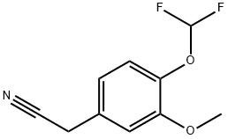 2-[4-(difluoromethoxy)-3-methoxyphenyl]acetonitrile Struktur