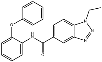 1H-Benzotriazole-5-carboxamide, 1-ethyl-N-(2-phenoxyphenyl)- Struktur