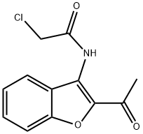 Acetamide, N-(2-acetyl-3-benzofuranyl)-2-chloro- Struktur