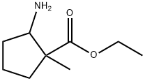 Cyclopentanecarboxylic acid, 2-amino-1-methyl-, ethyl ester Struktur