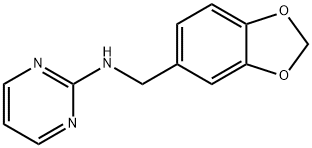 2-Pyrimidinamine, N-(1,3-benzodioxol-5-ylmethyl)- Struktur