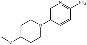 2-Pyridinamine, 5-(4-methoxy-1-piperidinyl)- Struktur