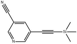 5-[2-(trimethylsilyl)ethynyl]pyridine-3-carbonitrile Struktur