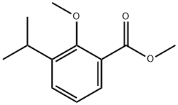 Benzoic acid, 2-methoxy-3-(1-methylethyl)-, methyl ester Struktur