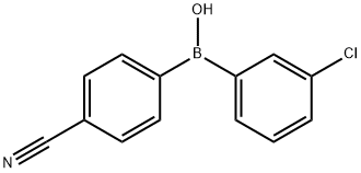 (3-Chlorophenyl)(4-cyanophenyl)borinic acid Struktur