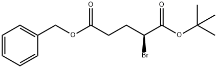 Pentanedioic acid, 2-bromo-, 1-(1,1-dimethylethyl) 5-(phenylmethyl) ester, (2S)- Struktur