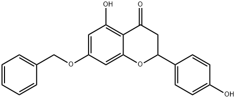 2,3-Dihydro-5-hydroxy-2-(4-hydroxyphenyl)-7-(phenylmethoxy)-4H-1-benzopyran-4-one Struktur