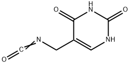 2,4(1H,3H)-Pyrimidinedione, 5-(isocyanatomethyl)- Struktur