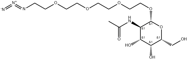 β-D-GalNAc-PEG4-azide Struktur