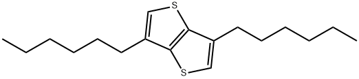 Thieno[3,2-b]thiophene, 3,6-dihexyl- Struktur