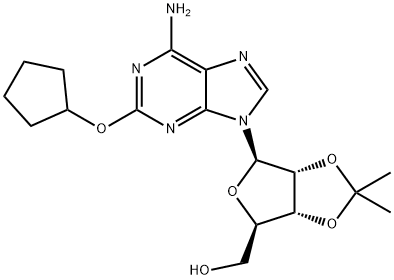 2-(Cyclopentyloxy)-2',3'-O-(1-methylethylidene)-adenosine Struktur