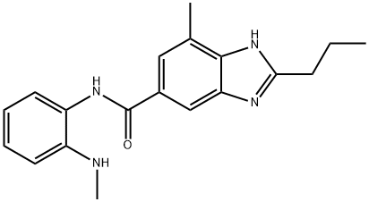 4-methyl-N-(2-(methylamino)phenyl)-2-propyl-1H-benzo[d]imidazole-6-carboxamide Struktur