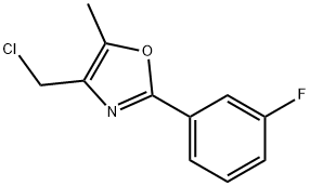 4-(chloromethyl)-2-(3-fluorophenyl)-5-methyl-1,3-oxazole(SALTDATA: FREE) Struktur