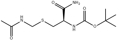 Carbamic acid, [1-[[[(acetylamino)methyl]thio]methyl]-2-amino-2-oxoethyl]-, 1,1-dimethylethyl ester, (R)- (9CI) Struktur