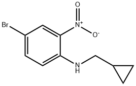 Benzenamine, 4-bromo-N-(cyclopropylmethyl)-2-nitro- Struktur