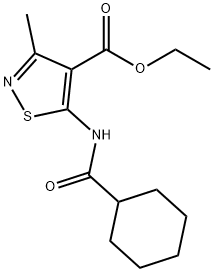 ethyl 5-(cyclohexanecarboxamido)-3-methylisothiazole-4-carboxylate Struktur