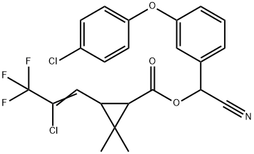 (Z)-(3-(4-Chlorophenoxy)phenyl)(cyano)methyl 3-(2-Chloro-3,3,3-trifluoroprop-1-en-1-yl)-2,2-dimethylcyclopropanecarboxylate Struktur