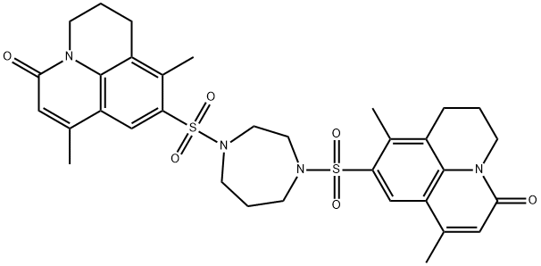 9,9'-(1,4-diazepane-1,4-disulfonyl)bis(1,8-dimethyl-6,7-dihydropyrido[3,2,1-ij]quinolin-3(5H)-one) Struktur