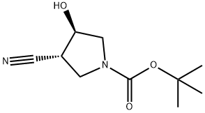 (3R,4R)-tert-butyl 3-cyano-4-hydroxypyrrolidine-1-carboxylate(WXC03703) Struktur