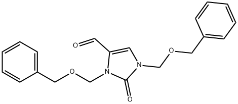 1H-Imidazole-4-carboxaldehyde, 2,3-dihydro-2-oxo-1,3-bis[(phenylmethoxy)methyl]- Struktur