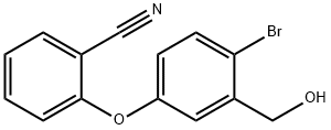 2-[4-Bromo-3-(hydroxymethyl)phenoxy]-benzonitrile, 906673-58-3, 結(jié)構(gòu)式