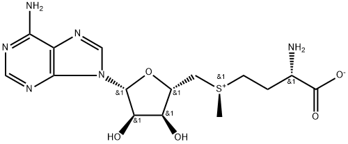 Adenosine, 5'-[(R)-[(3S)-3-amino-3-carboxypropyl]methylsulfonio]-5'-deoxy-, inner salt Struktur