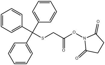 Acetic acid, 2-[(triphenylmethyl)thio]-, 2,5-dioxo-1-pyrrolidinyl ester Struktur