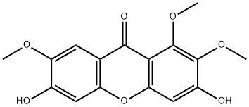 3,6-Dihydroxy-1,2,7-trimethoxyxanthone Struktur