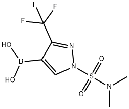 Boronic acid, B-[1-[(dimethylamino)sulfonyl]-3-(trifluoromethyl)-1H-pyrazol-4-yl]- Struktur