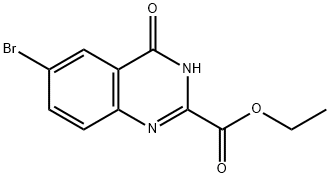 2-Quinazolinecarboxylic acid, 6-bromo-3,4-dihydro-4-oxo-, ethyl ester Struktur