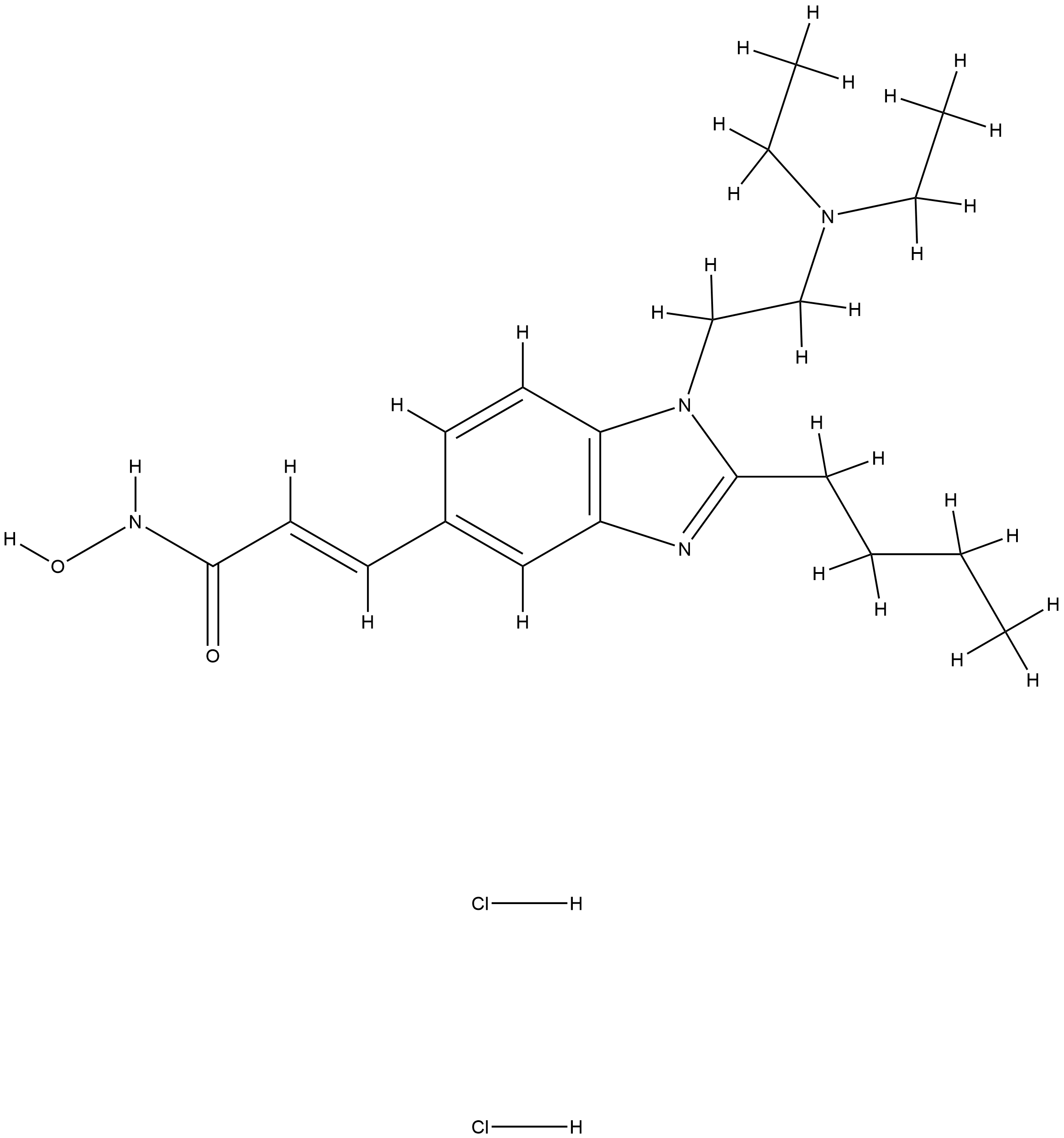 Pracinostat Dihydrochloride Struktur