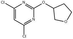 Pyrimidine, 4,6-dichloro-2-[(tetrahydro-3-furanyl)oxy]- Struktur