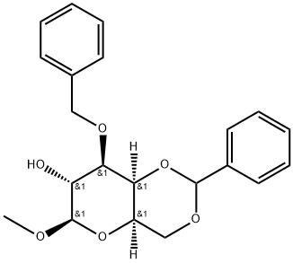 Methyl 3-O-benzyl-4,6-O-benzylidene-β-D-galactopyranoside Struktur