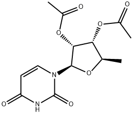 Uridine, 5'-deoxy-, 2',3'-diacetate Struktur