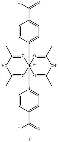 Ru(III) (acac)2(py-4-COOH)(Py-4-COO) Struktur