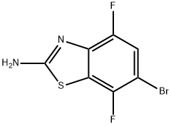 6-bromo-4,7-difluoro-1,3-benzothiazol-2-amine Struktur