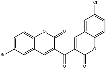 6-bromo-3-(6-chloro-2-oxo-2H-chromene-3-carbonyl)-2H-chromen-2-one Struktur