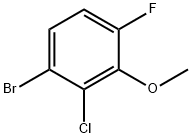 1-bromo-2-chloro-4-fluoro-3-methoxybenzene Struktur