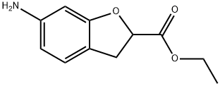 2-Benzofurancarboxylic acid, 6-amino-2,3-dihydro-, ethyl ester Struktur