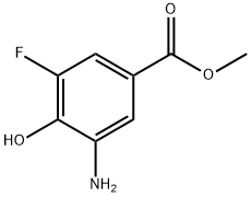 Benzoic acid, 3-amino-5-fluoro-4-hydroxy-, methyl ester Struktur