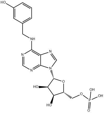 N-[(3-Hydroxyphenyl)methyl]-5'-adenylic acid Struktur