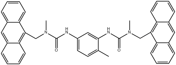 N,N''''-(4-Methyl-1,3-phenylene)bis[N''-(9-anthracenylmethyl)-N''-methyl-urea Struktur