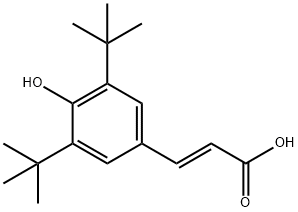 2-Propenoic acid, 3-[3,5-bis(1,1-dimethylethyl)-4-hydroxyphenyl]-, (2E)- Struktur