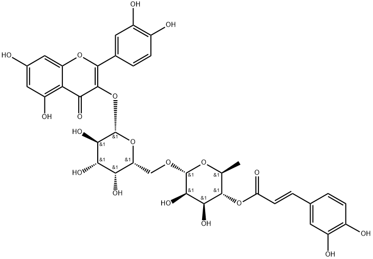 Quercetin 3-Caffeylrobinobioside Struktur