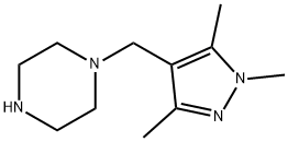 1-[(1,3,5-trimethyl-1H-pyrazol-4-yl)methyl]piperazine(SALTDATA: FREE) Struktur