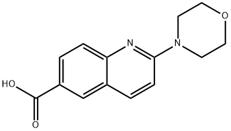 6-Quinolinecarboxylic acid, 2-(4-morpholinyl)- Struktur