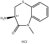 (R)-3-Amino-5-methyl-2,3-dihydrobenzo[b][1,4]thiazepin-4(5H)-one hydrochloride Struktur