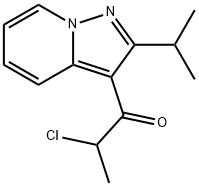 2-Chloro-1-[2-(1-methylethyl)pyrazolo[1,5-a]pyridin-3-yl]-1-propanone Struktur