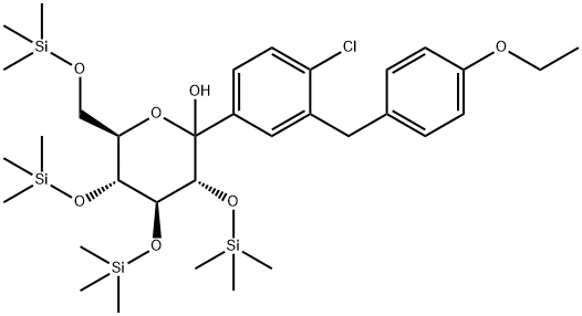 D-Glucopyranose, 1-C-[4-chloro-3-[(4-ethoxyphenyl)Methyl]phenyl]-2,3,4,6-tetrakis-O-(triMethylsilyl)-